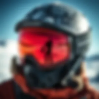 Close-up of advanced snowboard technology materials