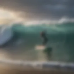 Detailed view of surf foil components showcasing their design