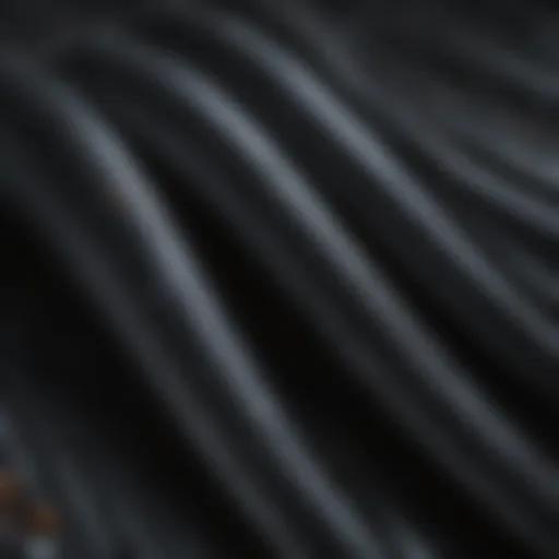 A close-up of various wetsuit materials showcasing their textures and properties.