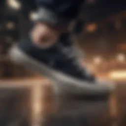 Abstract depiction of Converse black sneakers' timeless allure
