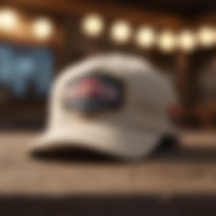 Vintage-inspired dad hat in beige