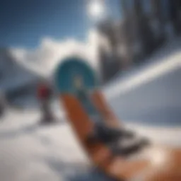 A sleek snowboard showcasing modern design elements