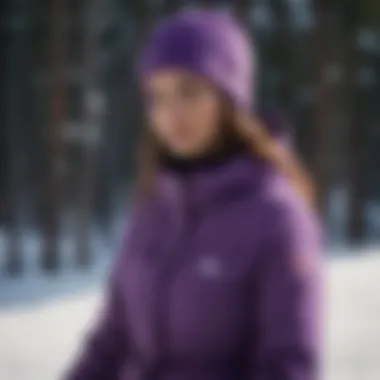 On the Edge: Dark Purple Shirt in Action during Snowboarding Dark Purple Shirt in Action during Snowboarding