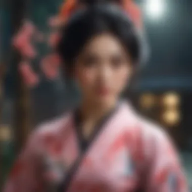 Intricate Kimono Designs in Demon Slayer Merch Ethereal Kimono Beauty