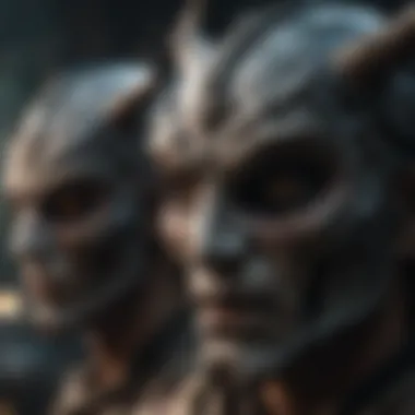 Enigmatic Demon Masks Reflecting Warrior Spirits Mystical Demon Masks