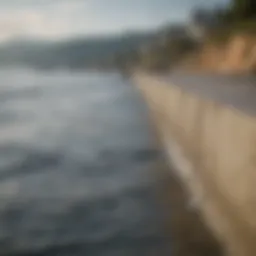 Innovative seawall design demonstrating concrete and steel reinforcements