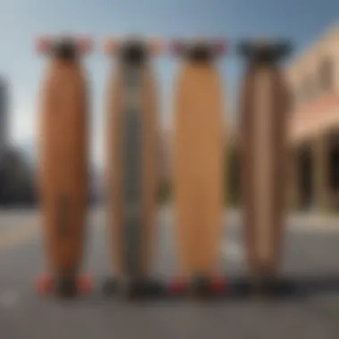 Comparative Overview: Drop-Through vs. Other Longboard Types Comparison chart illustrating the differences between drop-through longboards and other longboard types.