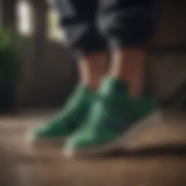 Eco-consciousness in Adidas Broomfield Green Sneakers