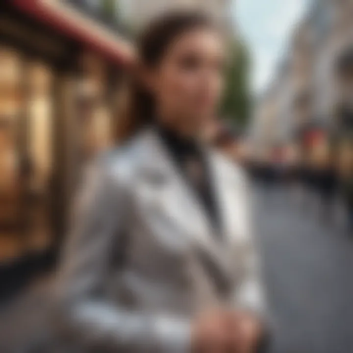 Elegant Chaquetas de Mujer in a Parisian Setting