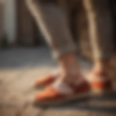 Sophisticated Charm: Espadrilles in a Rustic Setting Elegant espadrilles in a rustic setting