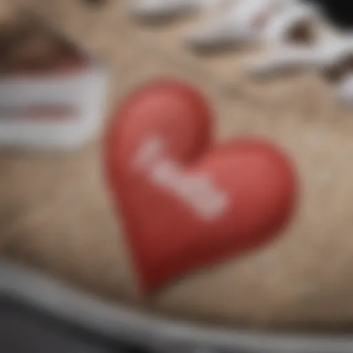 Elegant Heart-shaped Pattern Detail on Vans Old Skool Hearts Sneaker