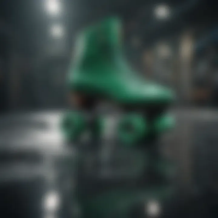 Emerald Green Roller Skate Design Details