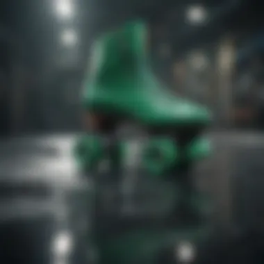 Craftsmanship Unveiled Emerald Green Roller Skate Design Details
