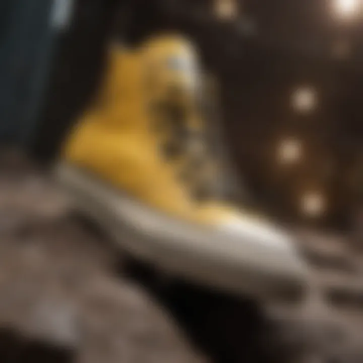 Vintage-inspired Artistic Interpretation of Chuck Taylor Sneakers