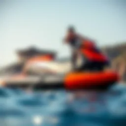 A sleek jet surfboard showcasing advanced technology