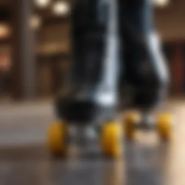 Affordable Roller Skates Selection An array of affordable roller skates lined up for selection.