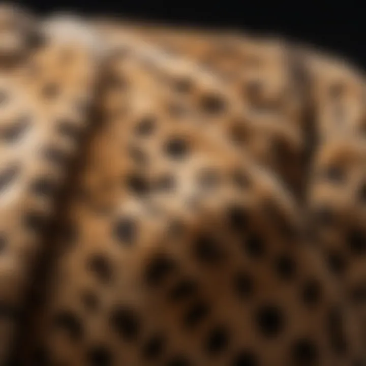 Elegant Cheetah Print Fleece Jacket Close-Up