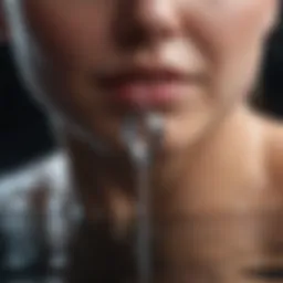A serene water droplet representing hydration