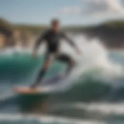 A sleek and dynamic kite board cutting through the waves