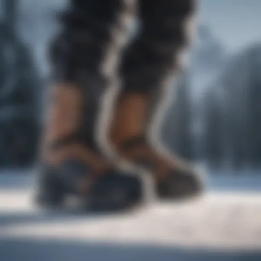 Snowboard boots in action