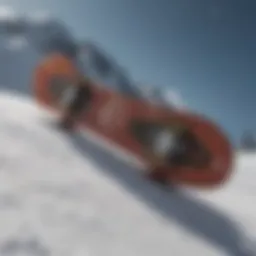 A close-up view of a Burton Custom snowboard showcasing its design.