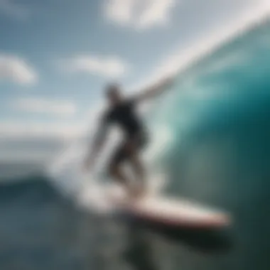 Evolution of Surfing Techniques A historical depiction of surfing evolution showcasing various surfing styles through the decades.