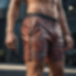 Adventure-themed Graphic Patterned Man Shorts