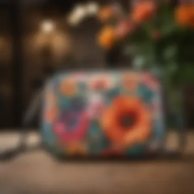 Trendy Floral Patterned Crossbody Purse Fashionable crossbody purse in vibrant floral pattern