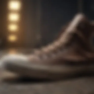 Detailed view of Darkroot Converse showcasing unique design elements.