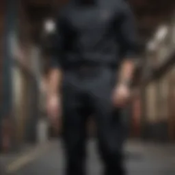 Stylish Dickies Chino Black pants displayed in an urban setting.