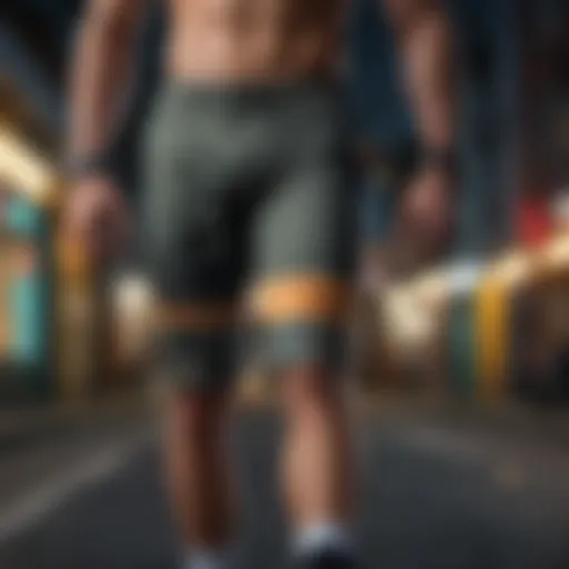 Sleek Ethika shorts in urban setting