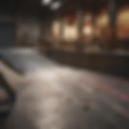 A detailed view of a finger skateboard park showcasing intricate ramps and obstacles