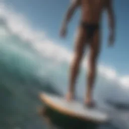 Dynamic surfboard featuring a high-quality front traction pad