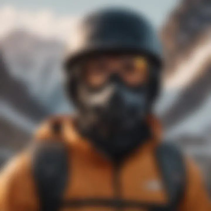 North Face face covering providing protection during extreme sports