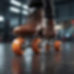 Close-up view of the innovative design of imperial skates
