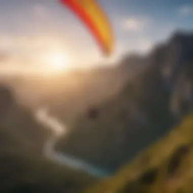 Paragliding Over LaPoint's Scenic Landscapes Adventurers preparing for paragliding over the stunning landscapes