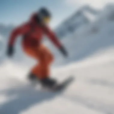 Control and Maneuverability with Medium Flex Snowboarder demonstrating control and maneuverability on a medium flex snowboard