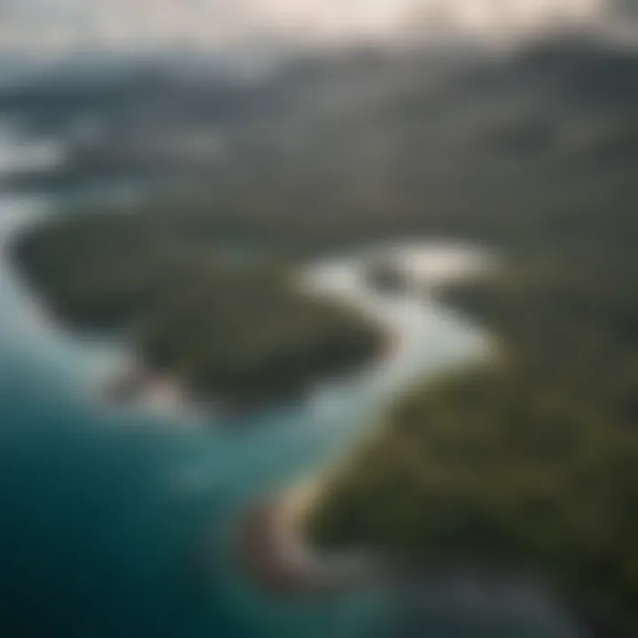 Breathtaking aerial view of the lush Mentawai Islands