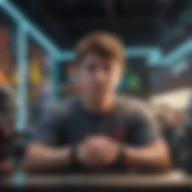Vibrant Showcase of MrBeast Merch Colorful MrBeast merchandise displayed creatively