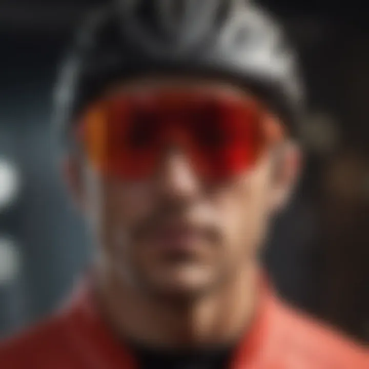 Athlete wearing Oakley Sutro Prizm Ruby during extreme sports activity
