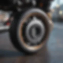 Close-up of Pacer inline skate wheel showcasing advanced materials