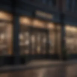 Elegant storefront of luxury boutique