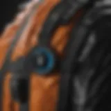 Close-up of the Patagonia Black Hole 55L pack highlighting its durable fabric