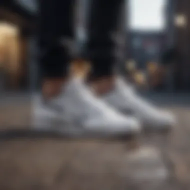 Minimalistic Reebok Sneakers in Urban Setting