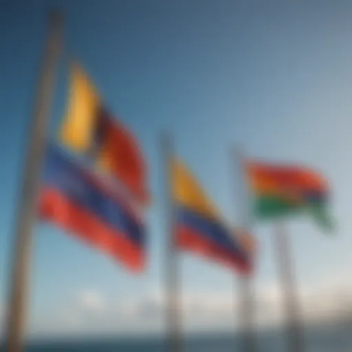 Colorful Signal Flags Flapping in the Wind