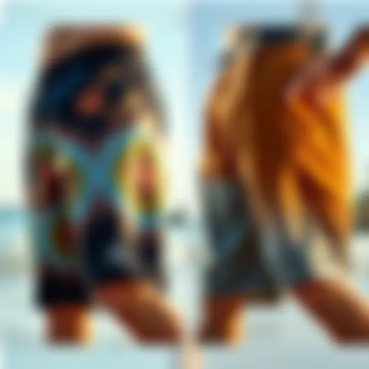 Design Comparison Side-by-side comparison of Rip Curl Mirage Boardwalk Shorts and traditional shorts, emphasizing the superior design and features.