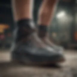 Dynamic athlete showcasing cutting-edge footwear in action