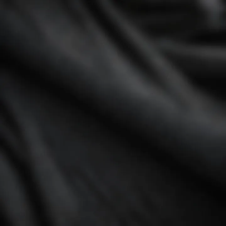 Close-up of sustainable fabric used in the RVCA black dress