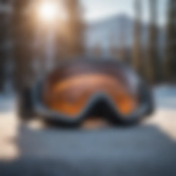 Flat lay of Shady Rays goggles with snowboarding gear