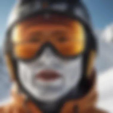 Snowboarder wearing Shady Rays goggles on a snowy slope